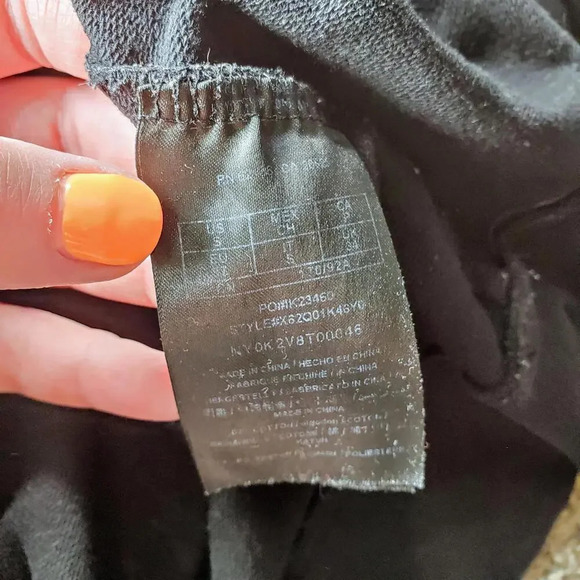 GUESS Black Faux Leather Panel Women's Pullover Sweatshirt Small - Picture 15 of 15